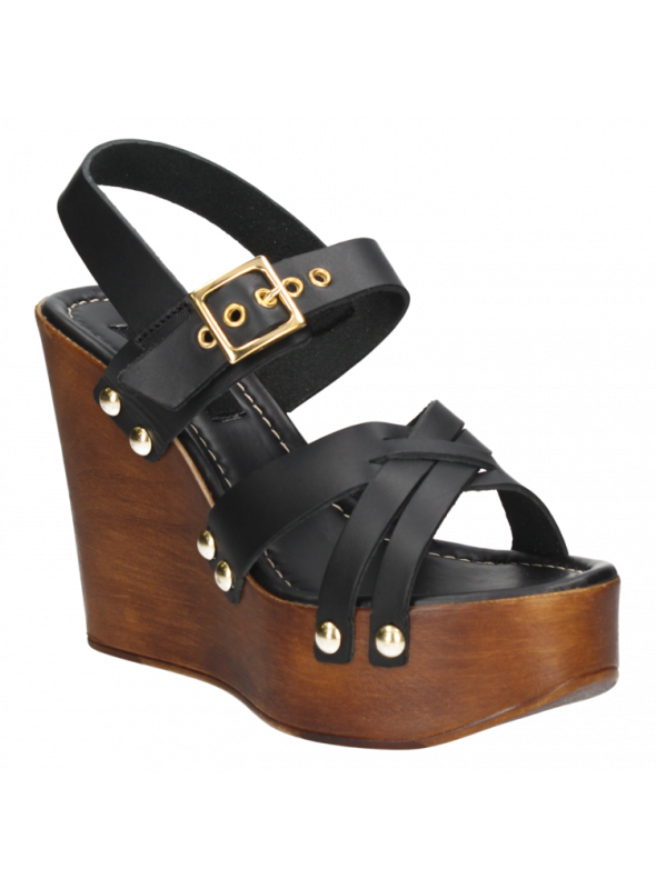 Sandalia Mujer G312 POLLINI negro