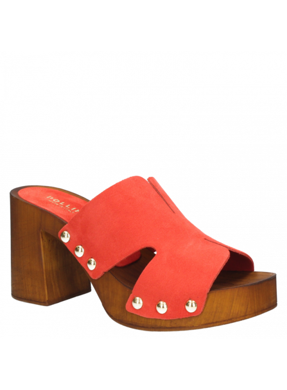 Sandalia Mujer G314 Pollini rojo