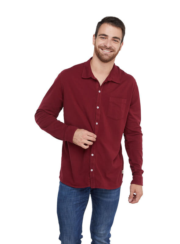 Camisa Malaga Hombre D109 PANAMA JACK burdeo