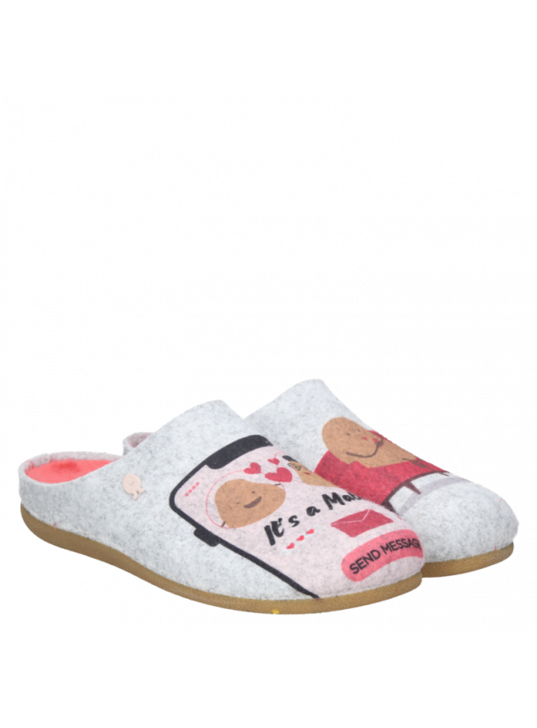 Pantuflas Mujer W385 Hot Potatoes gris