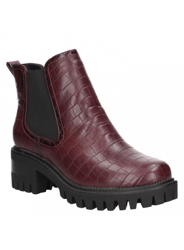 Botin Mujer F654 Dakota burdeo